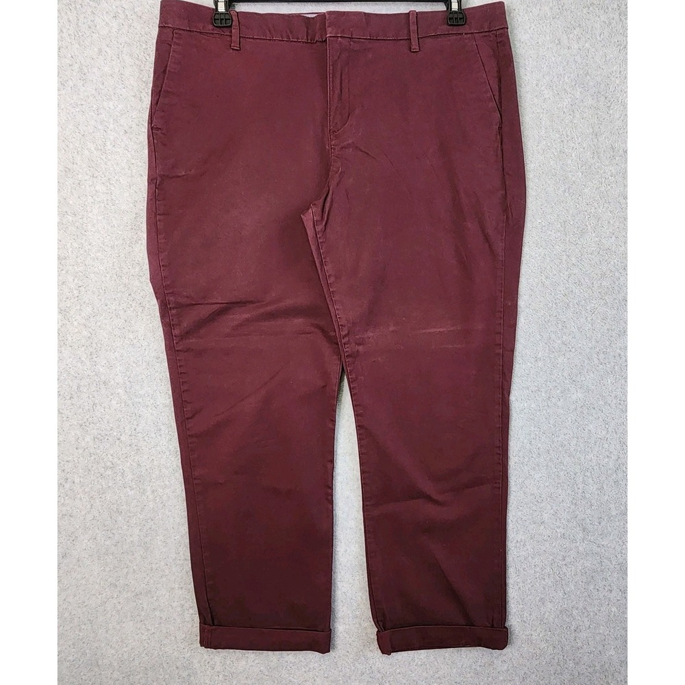 Tommy Hilfiger Pants Women's Size 14 Burgundy Purple Tapered Leg Pockets